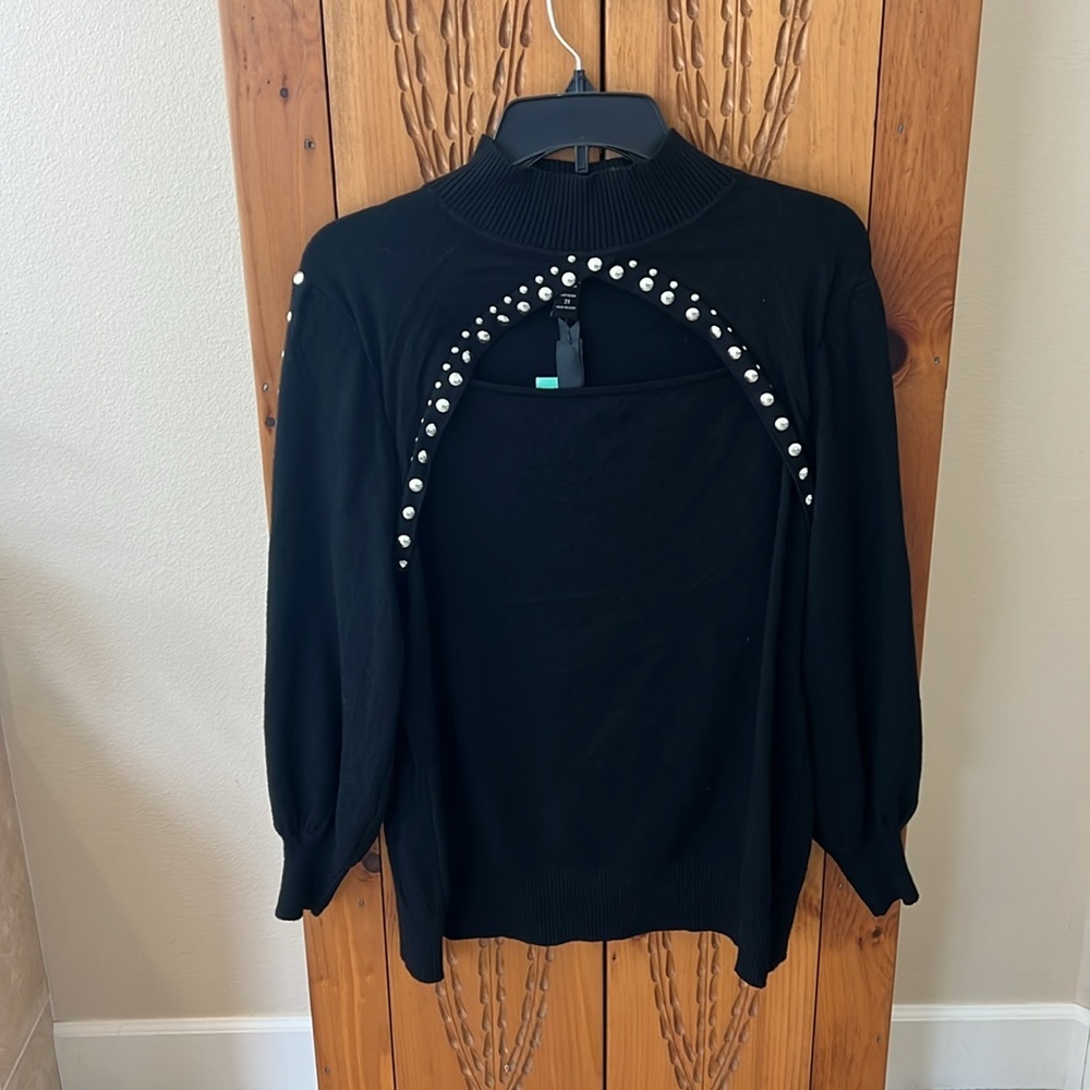 NWT Oliver O Mock neck peekaboo Sweater size 2XL